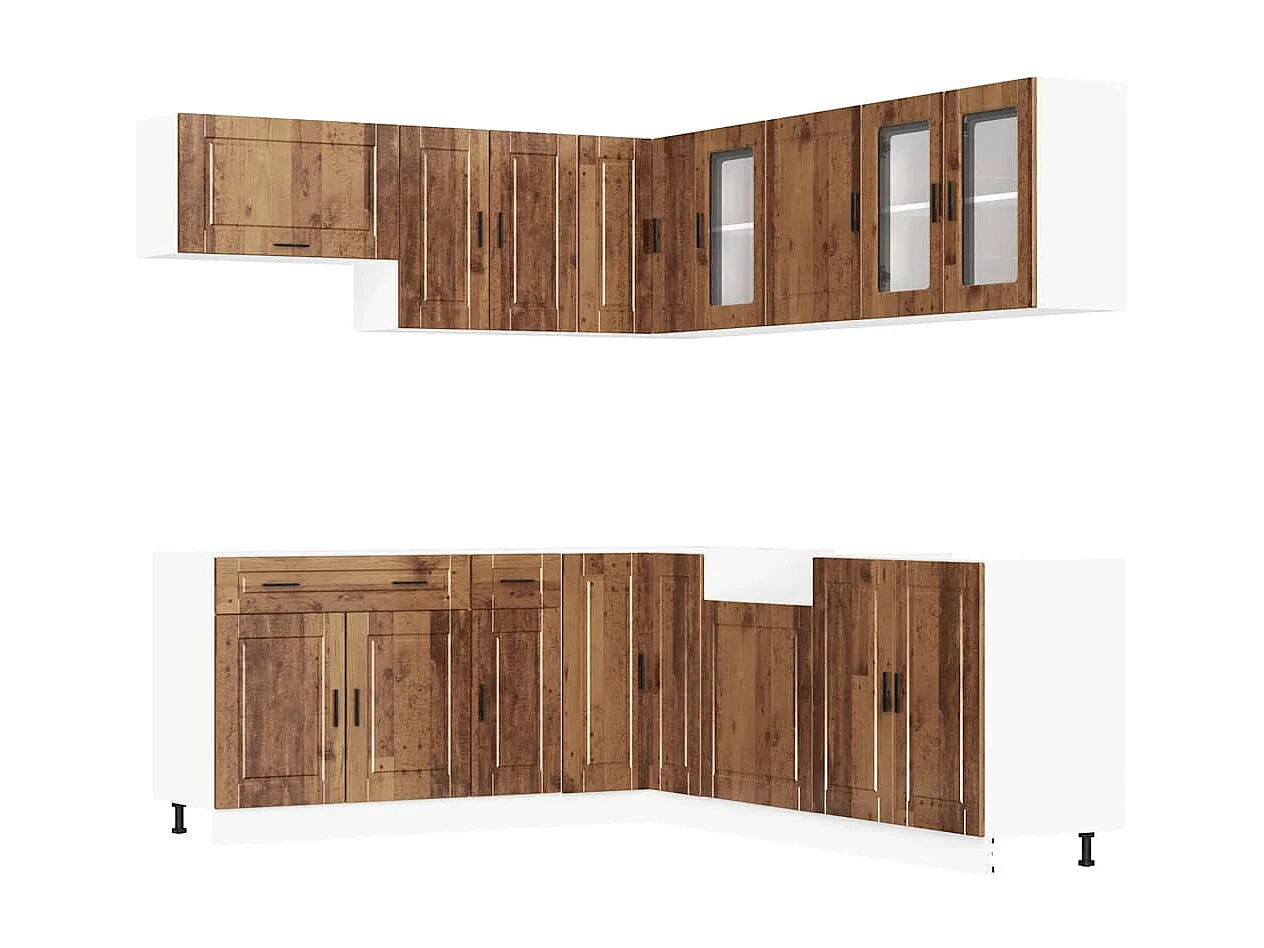 Porto 11-teiliges Küchenschrank-Set aus Holzwerkstoff