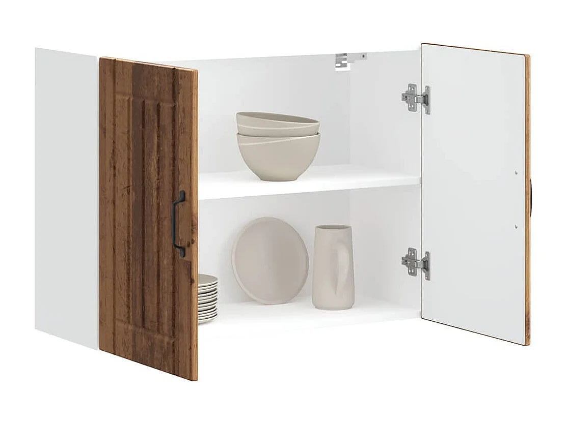 Armoire murale de cuisine Lucca vieux bois bois ingénierie