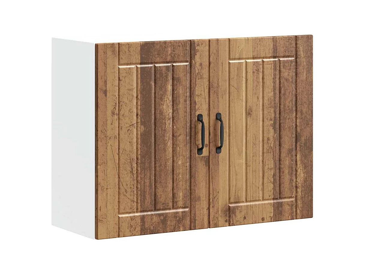 Armoire murale de cuisine Lucca vieux bois bois ingénierie