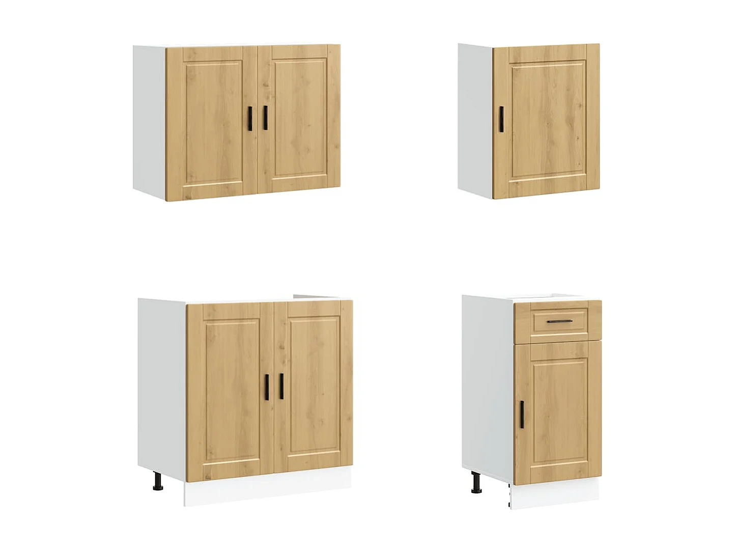 Juego de gabinetes de cocina Kalmar de 7 piezas de madera de ingeniería