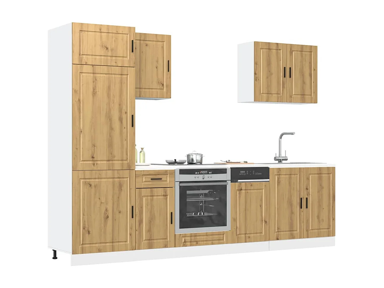 Juego de gabinetes de cocina Kalmar de 7 piezas de madera de ingeniería