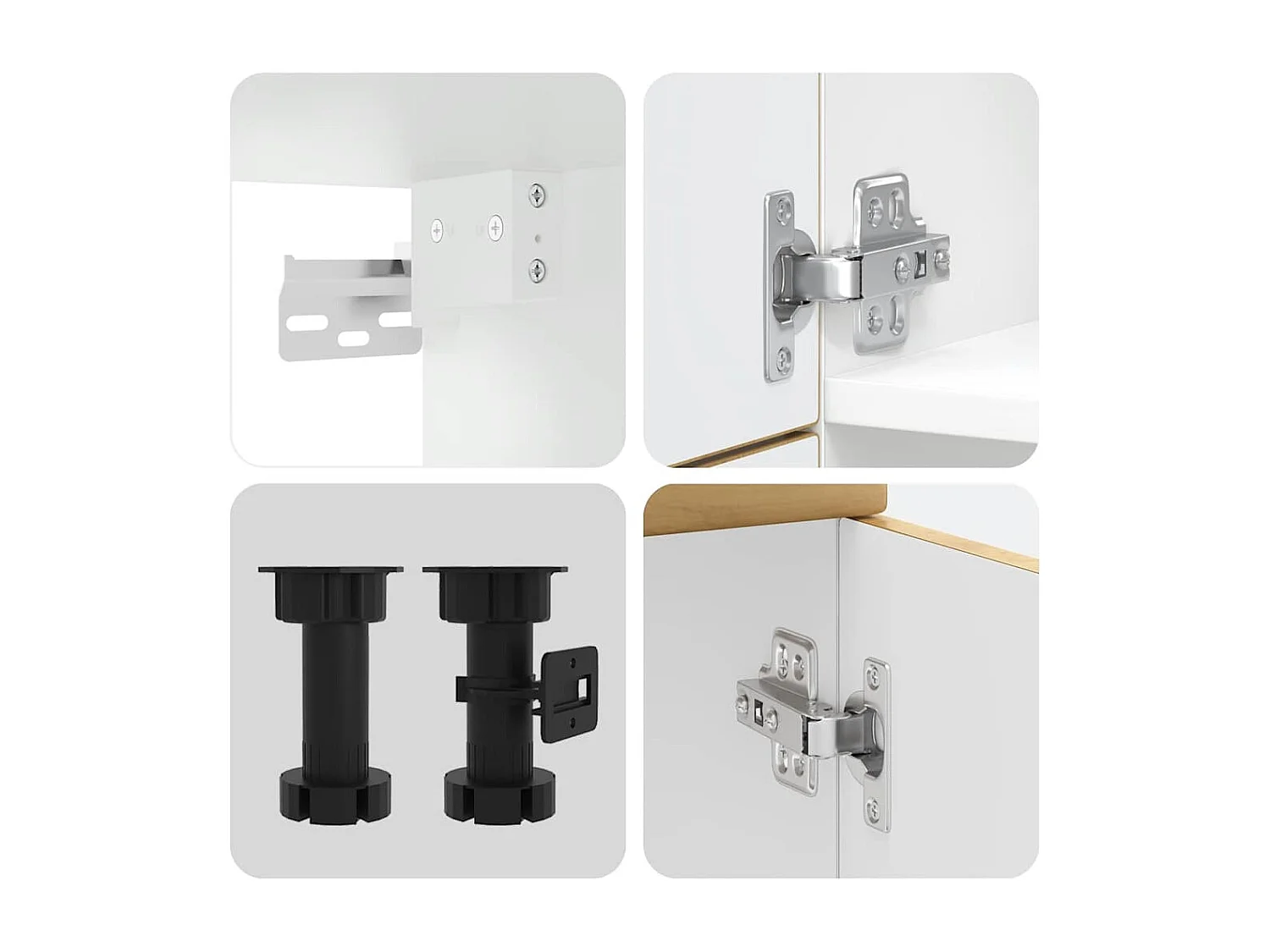 Juego de gabinetes de cocina Kalmar de 7 piezas de madera de ingeniería