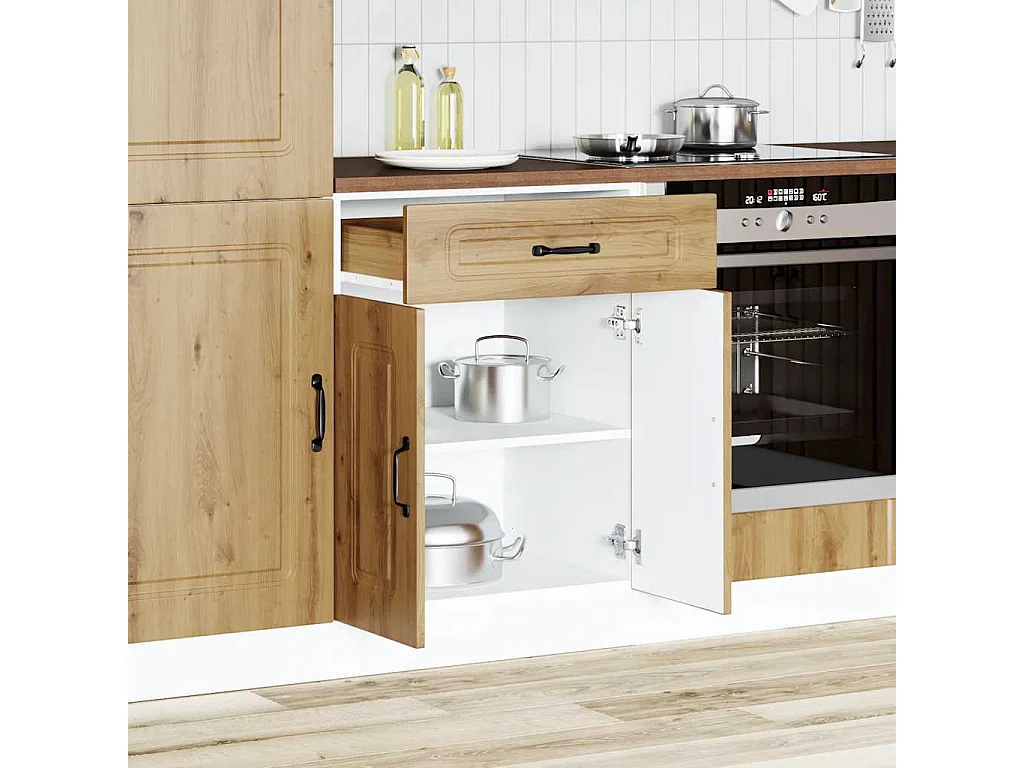 Armoire de cuisine Kalmar chêne artisanal bois d'ingénierie