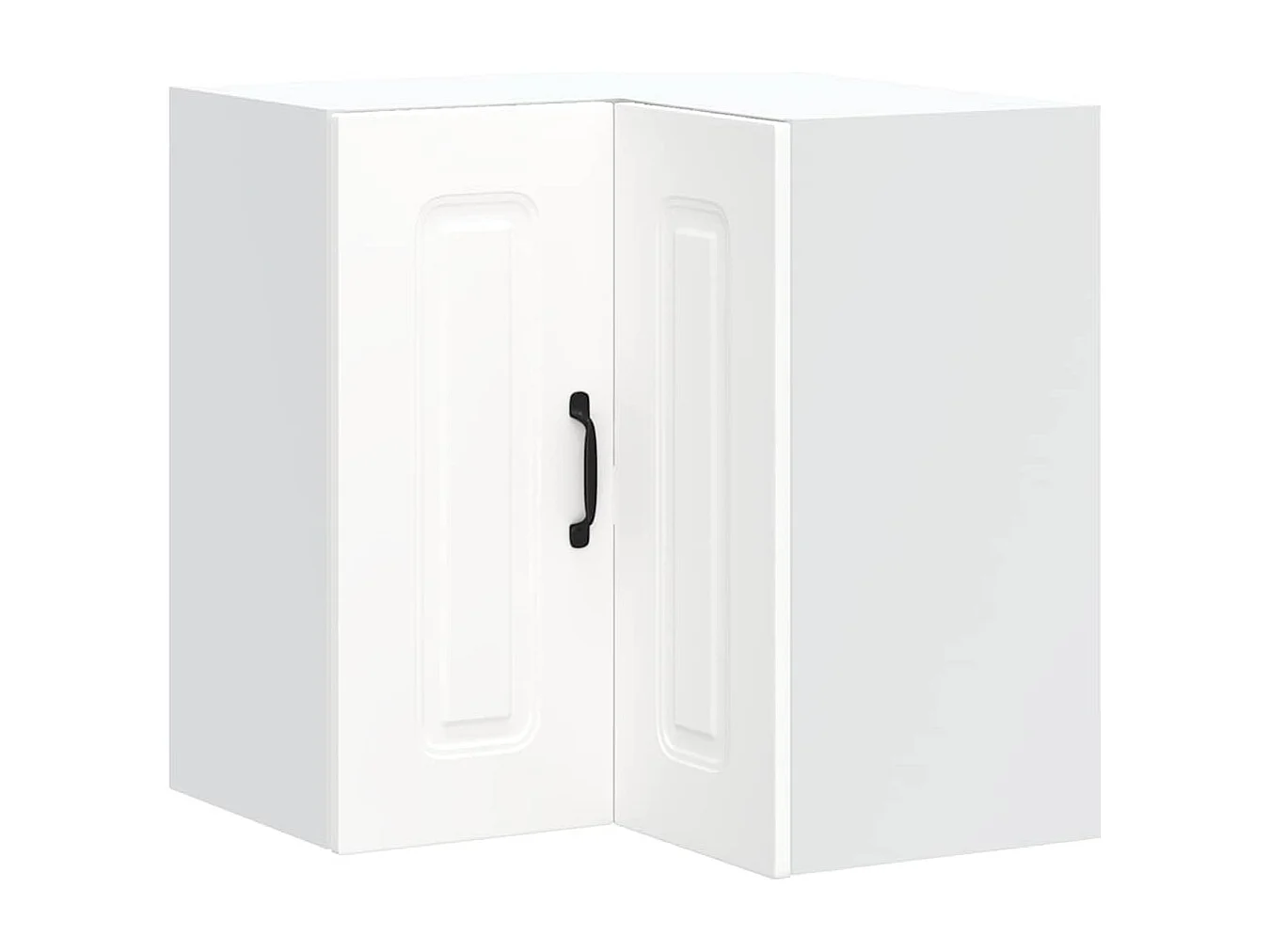 Armoire murale d'angle de cuisine Kalmar blanc bois ingénierie