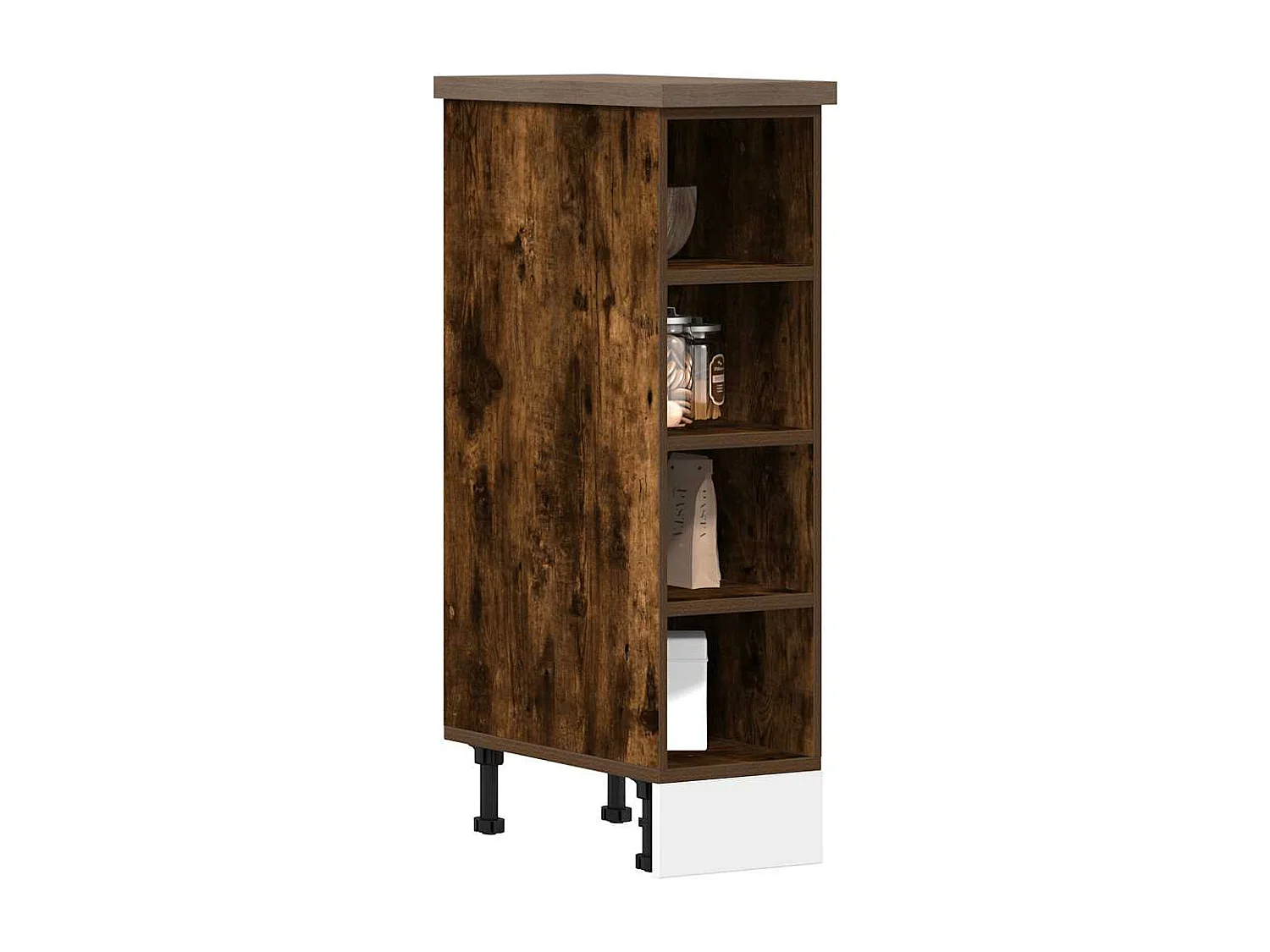 Armoire de plancher chêne fumé 20x44,5x81,5cm bois d'ingénierie