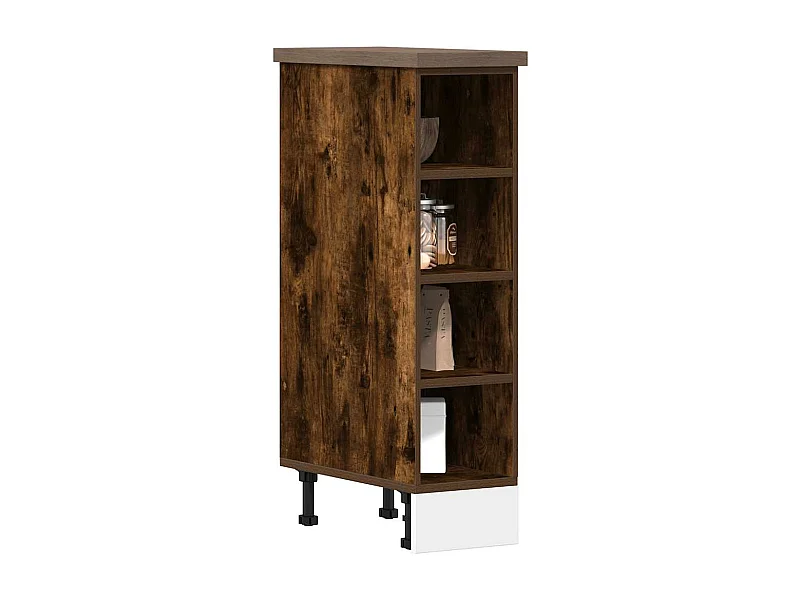 Armoire de plancher chêne fumé 20x44,5x81,5cm bois d'ingénierie