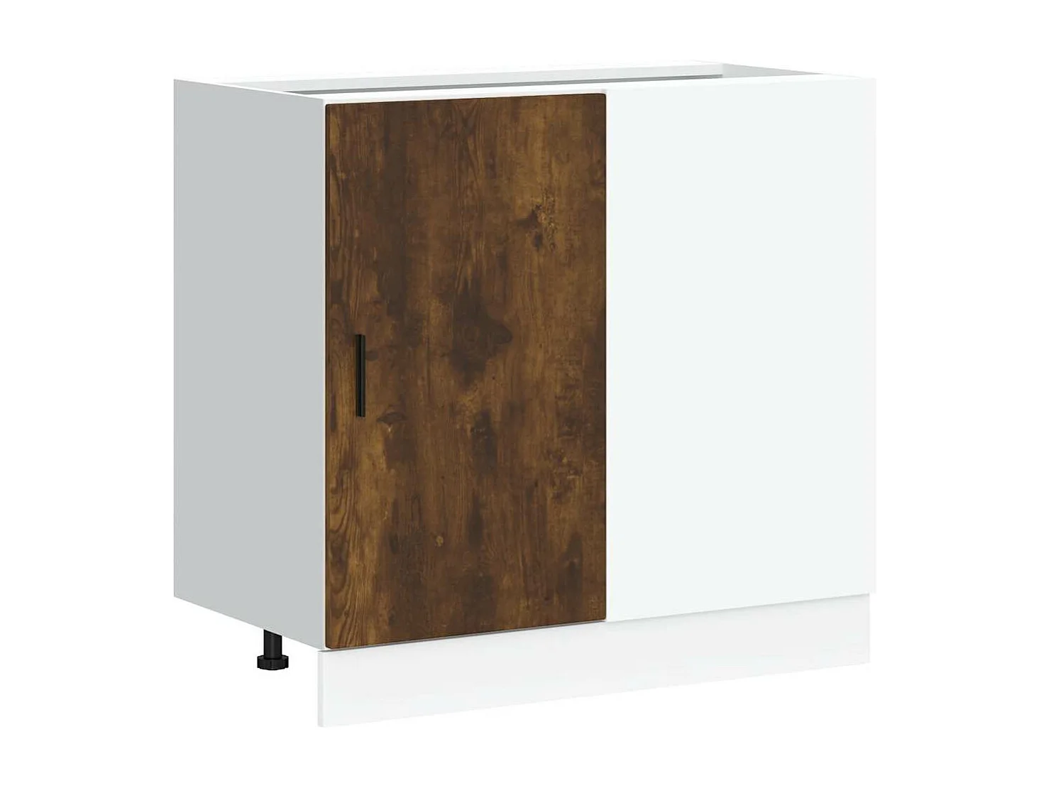 Mueble base para lavabo de madera de ingeniería de roble ahumado