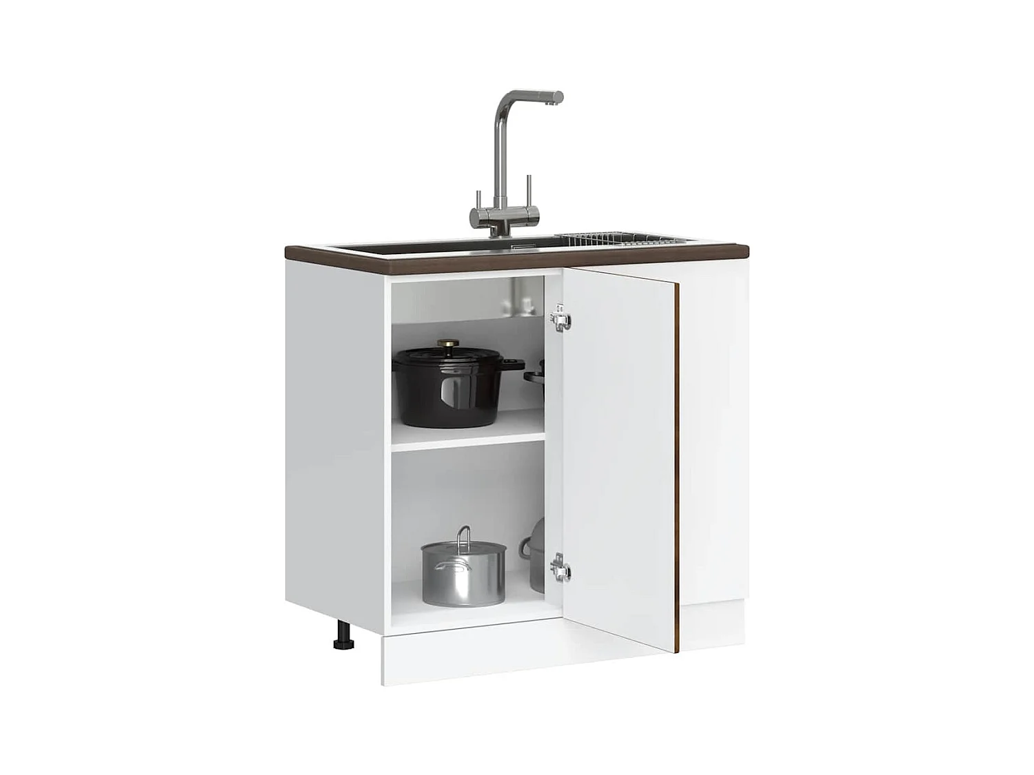 Mobile base per lavabo in legno ingegnerizzato rovere affumicato