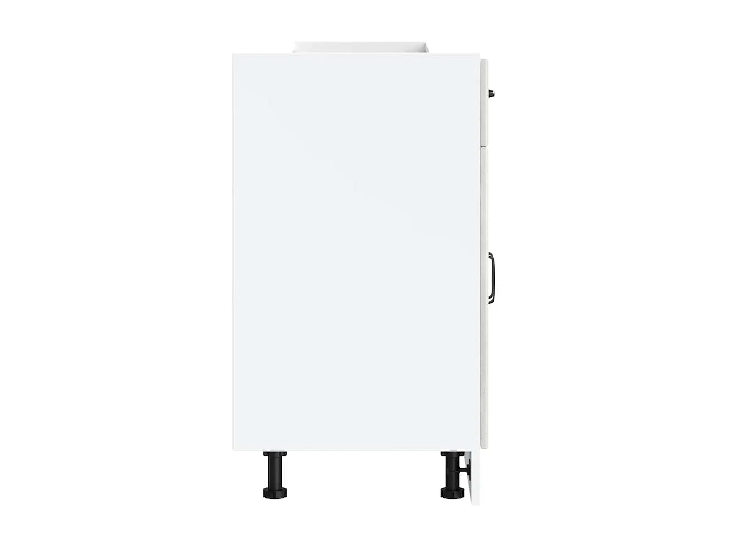 Armoire de cuisine Kalmar gris béton bois d'ingénierie