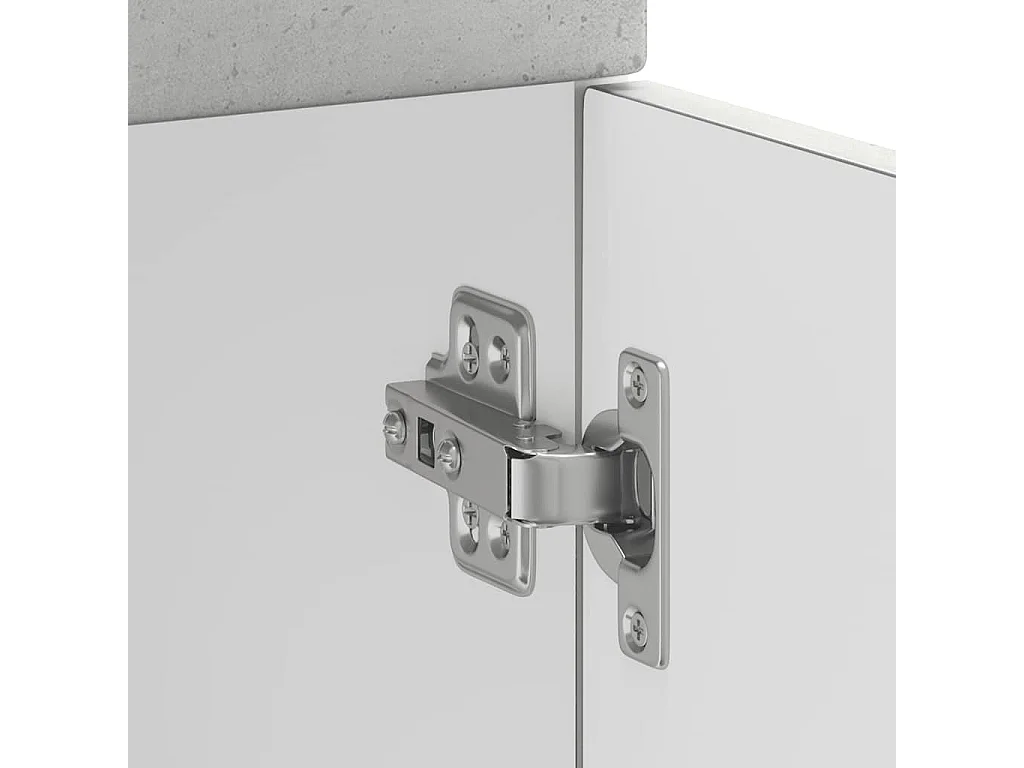 Armoire de cuisine Kalmar gris béton bois d'ingénierie