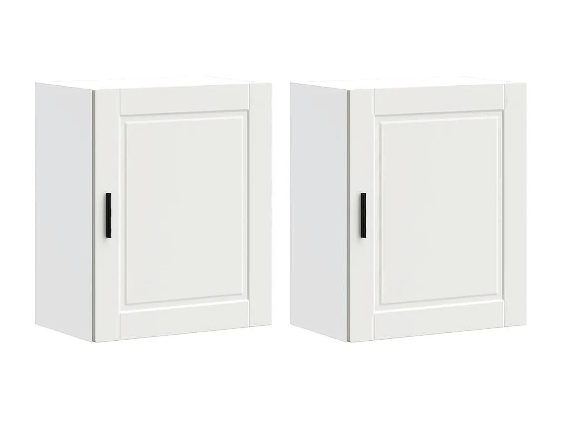 Armoires murales de cuisine 2 pcs Porto blanc bois d'ingénierie