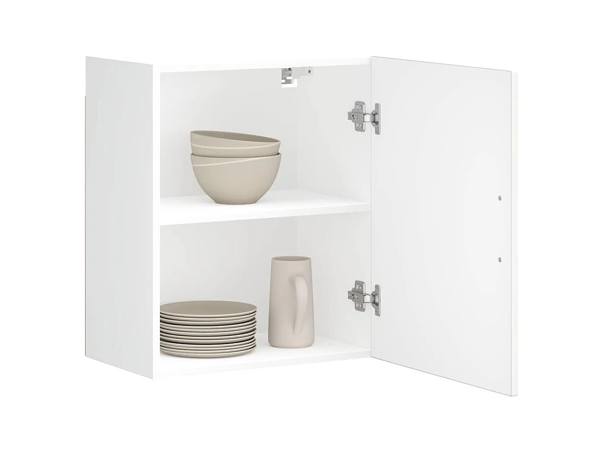 Mobili da parete per cucina in legno ingegnerizzato Porto White 2 pezzi