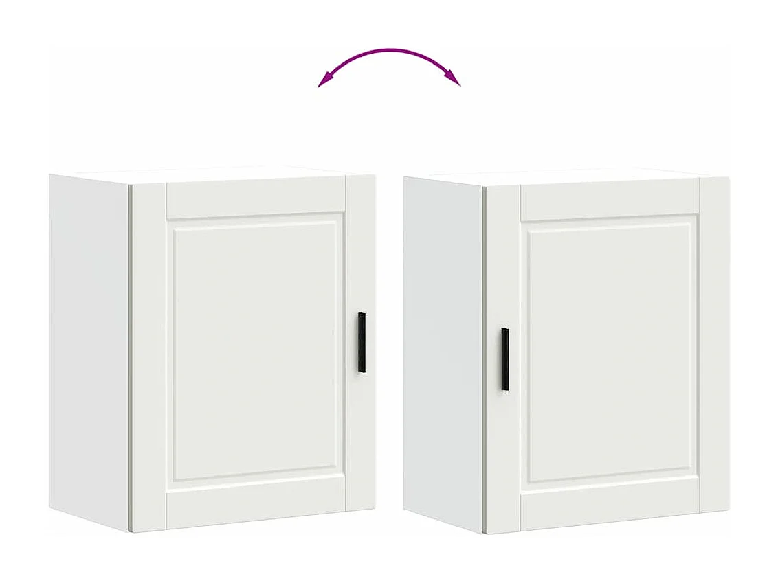 Armoires murales de cuisine 2 pcs Porto blanc bois d'ingénierie
