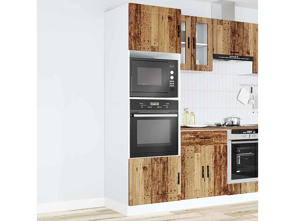 Armoires de four 2 pcs Porto vieux bois bois d'ingénierie