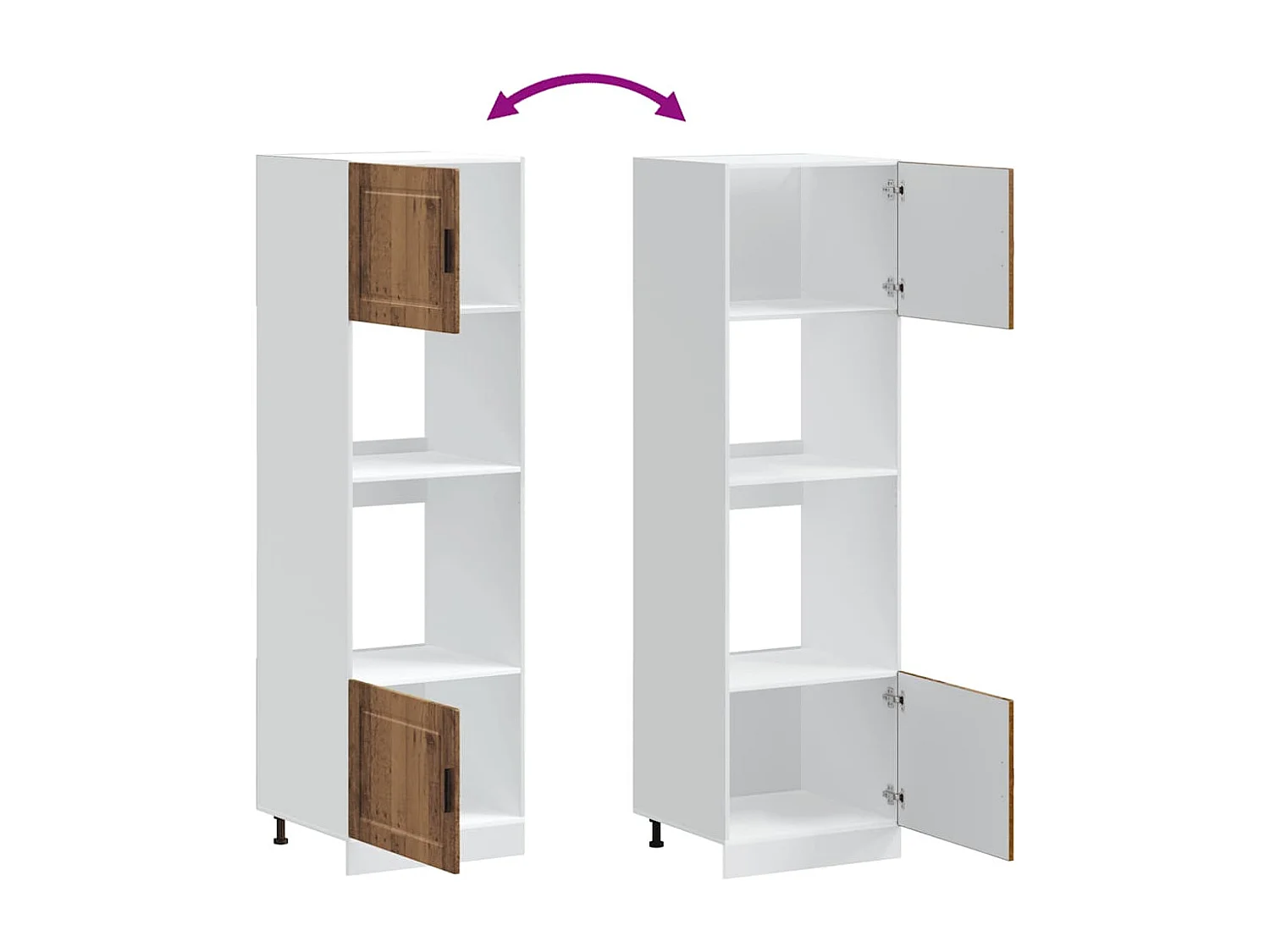 Armoires de four 2 pcs Porto vieux bois bois d'ingénierie