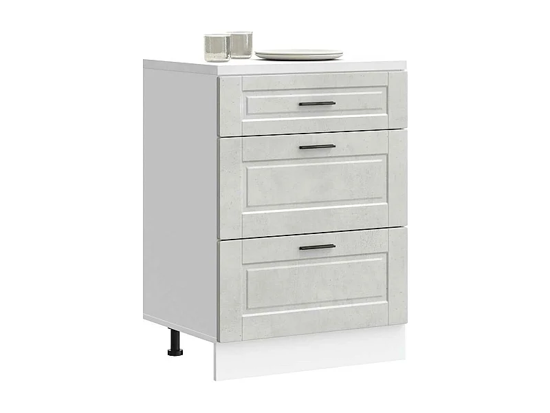 Mobile da cucina in legno ingegnerizzato grigio cemento Porto