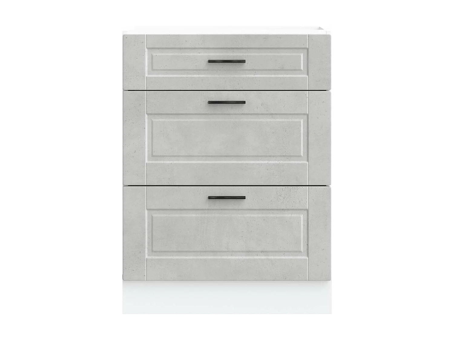 Gabinete de cocina de madera de ingeniería gris hormigón Porto