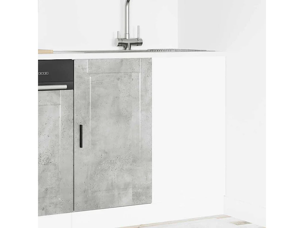 Armoire de cuisine Porto gris béton bois d'ingénierie