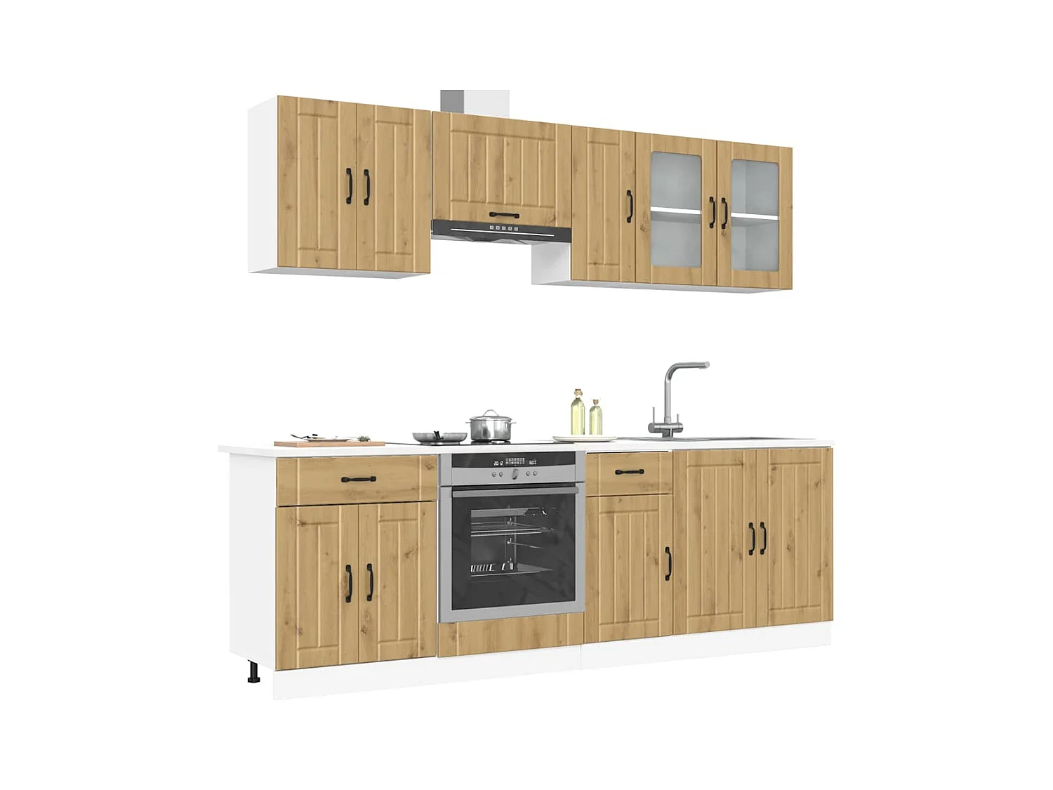 Ensemble d'armoires de cuisine 8 pcs Kalmar bois d'ingénierie