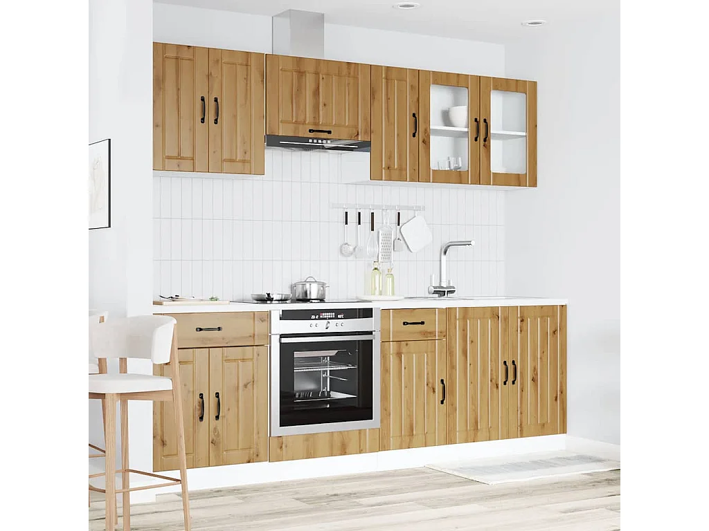 Ensemble d'armoires de cuisine 8 pcs Kalmar bois d'ingénierie