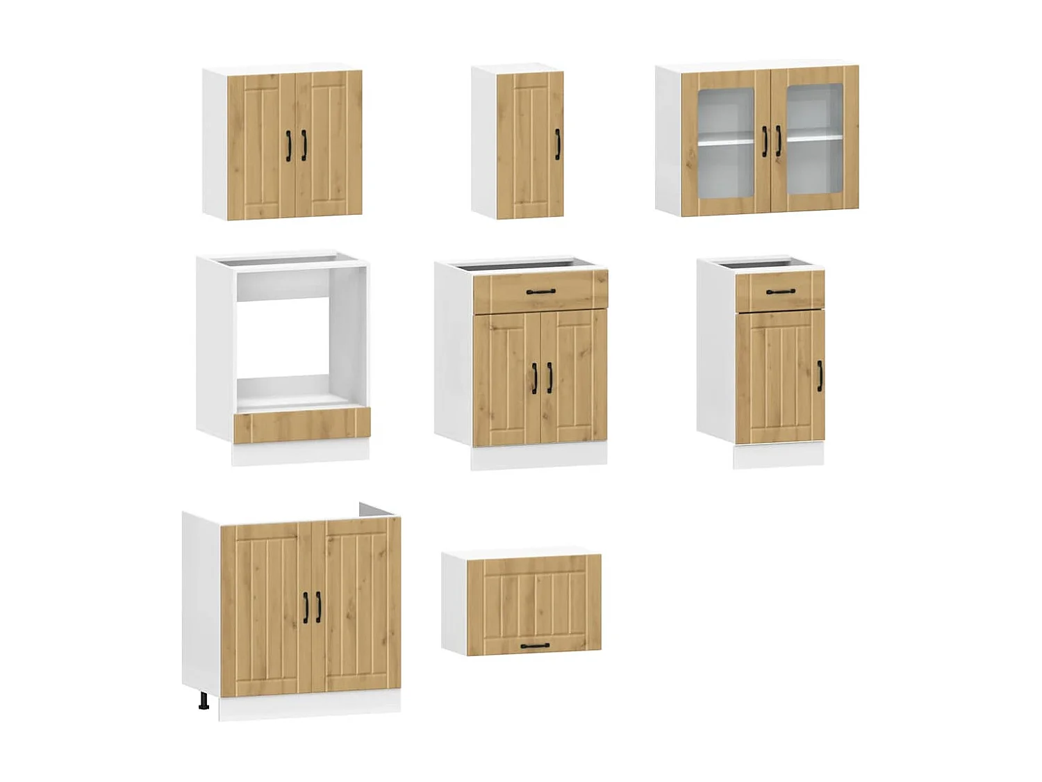 Ensemble d'armoires de cuisine 8 pcs Kalmar bois d'ingénierie