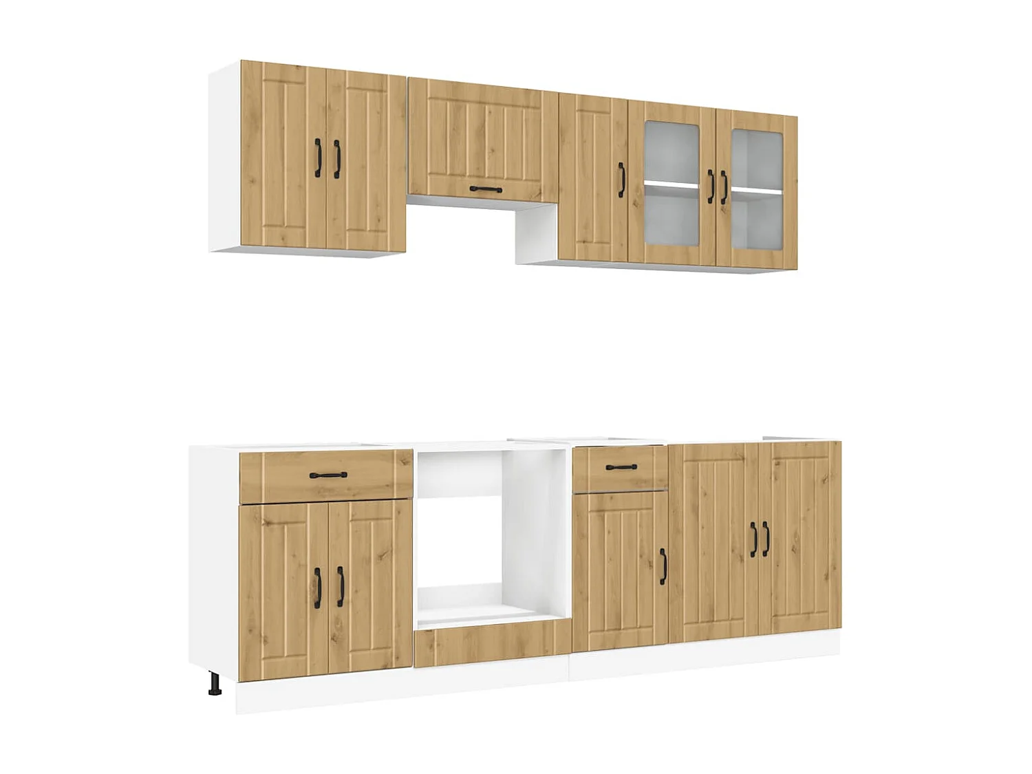 Ensemble d'armoires de cuisine 8 pcs Kalmar bois d'ingénierie
