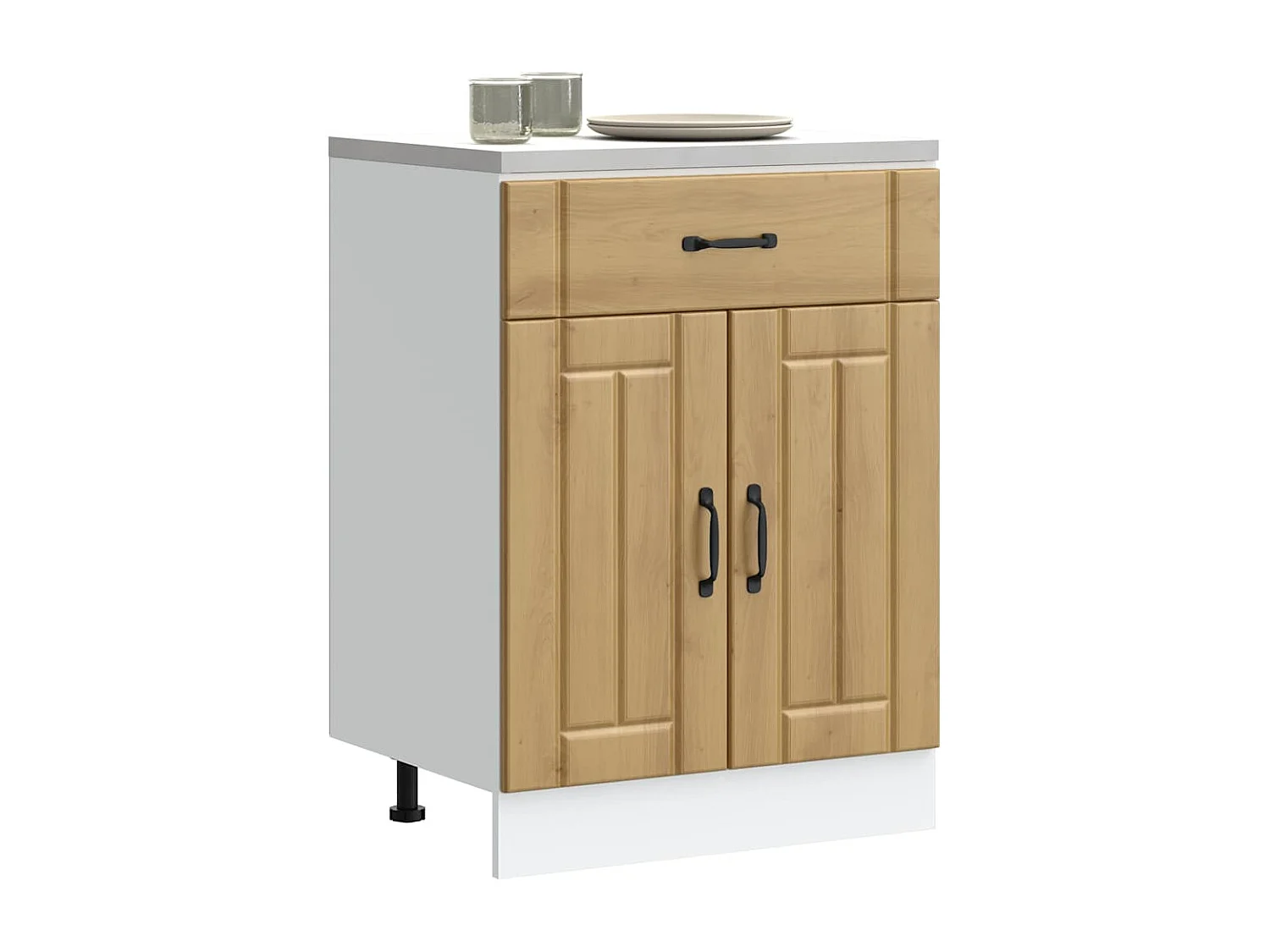 Mobile da cucina Lucca in rovere lavorato a mano in legno ingegnerizzato