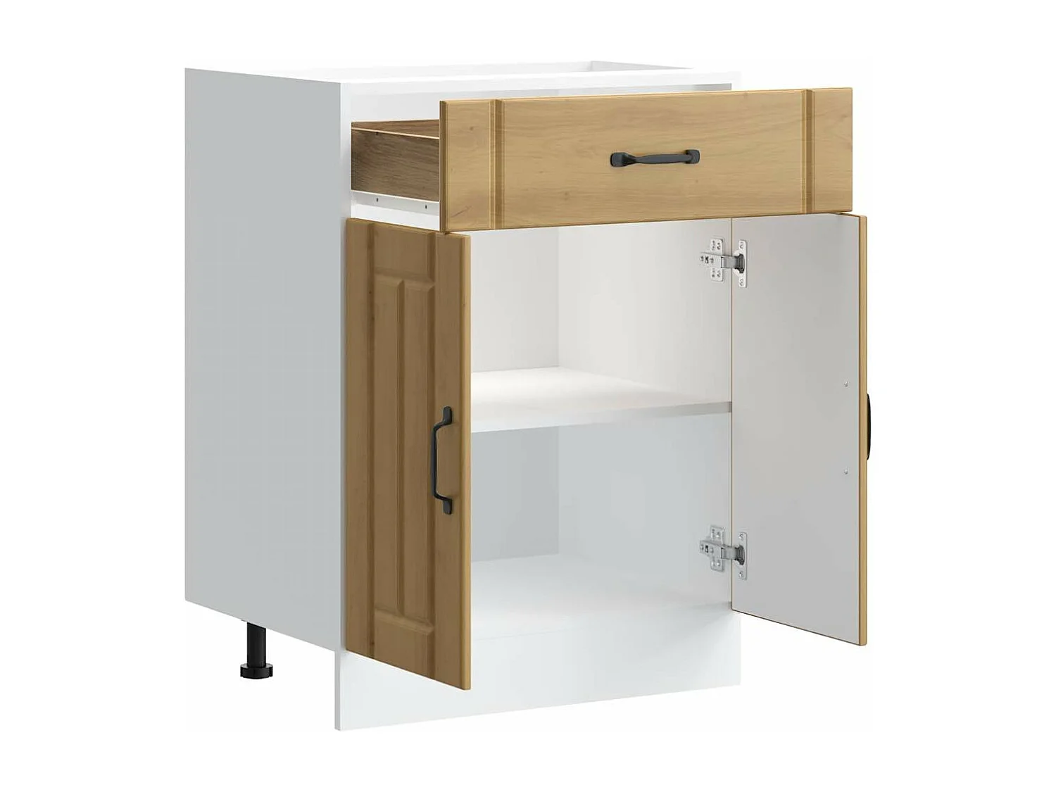 Mobile da cucina Lucca in rovere lavorato a mano in legno ingegnerizzato