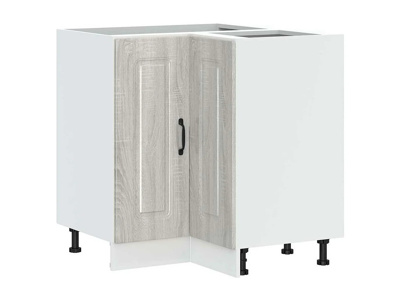 Gabinete de canto de cozinha em madeira projetada Kalmar Sonoma Gray