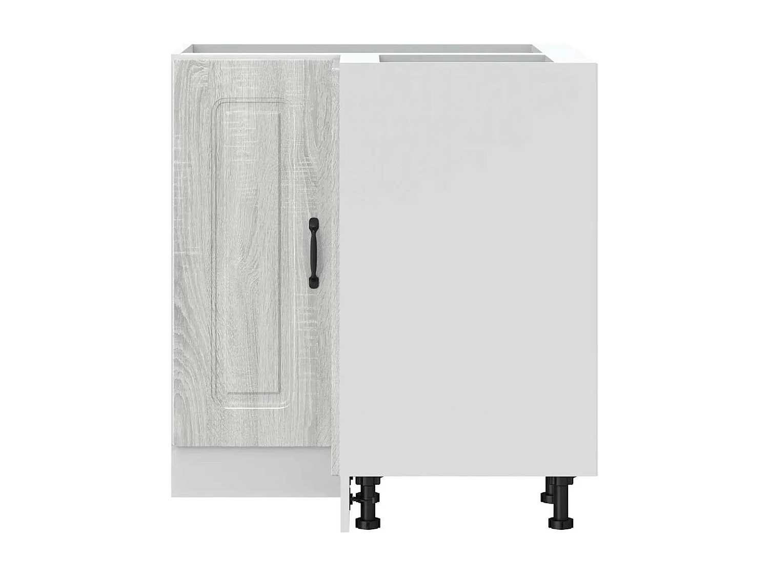 Mobile angolare da cucina in legno ingegnerizzato grigio Sonoma Kalmar