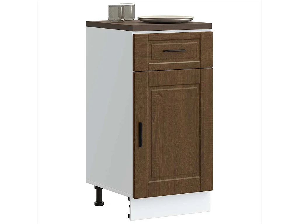 Mobile cucina Porto in rovere marrone legno ingegnerizzato