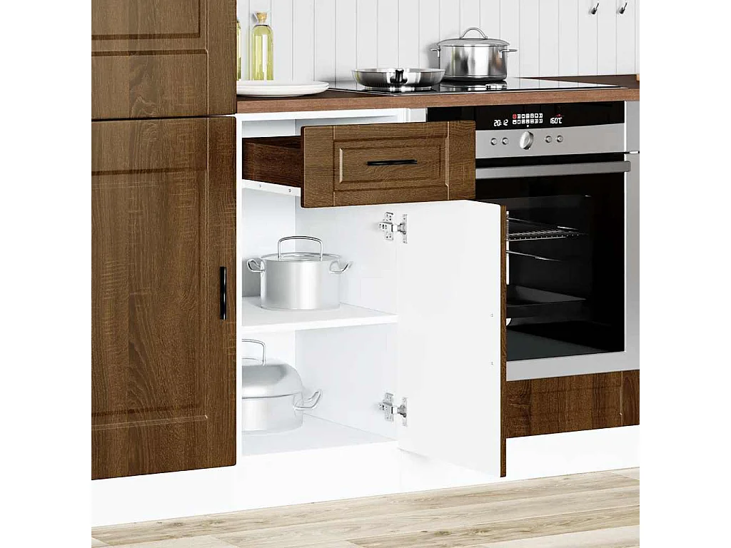 Mobile cucina Porto in rovere marrone legno ingegnerizzato