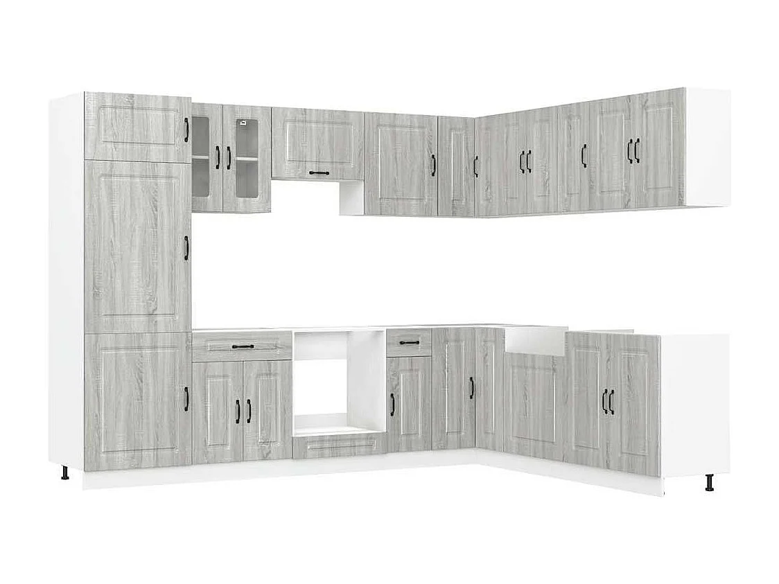 Ensemble d'armoires de cuisine 14 pcs Kalmar bois d'ingénierie