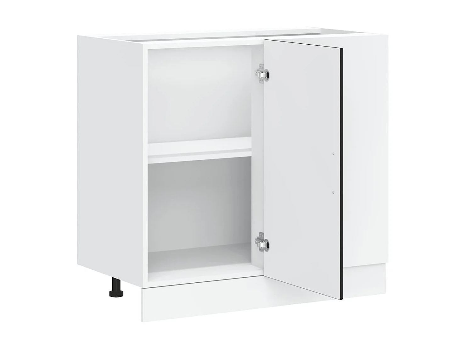 Meuble de base de lavabo Lucca noir bois d'ingénierie