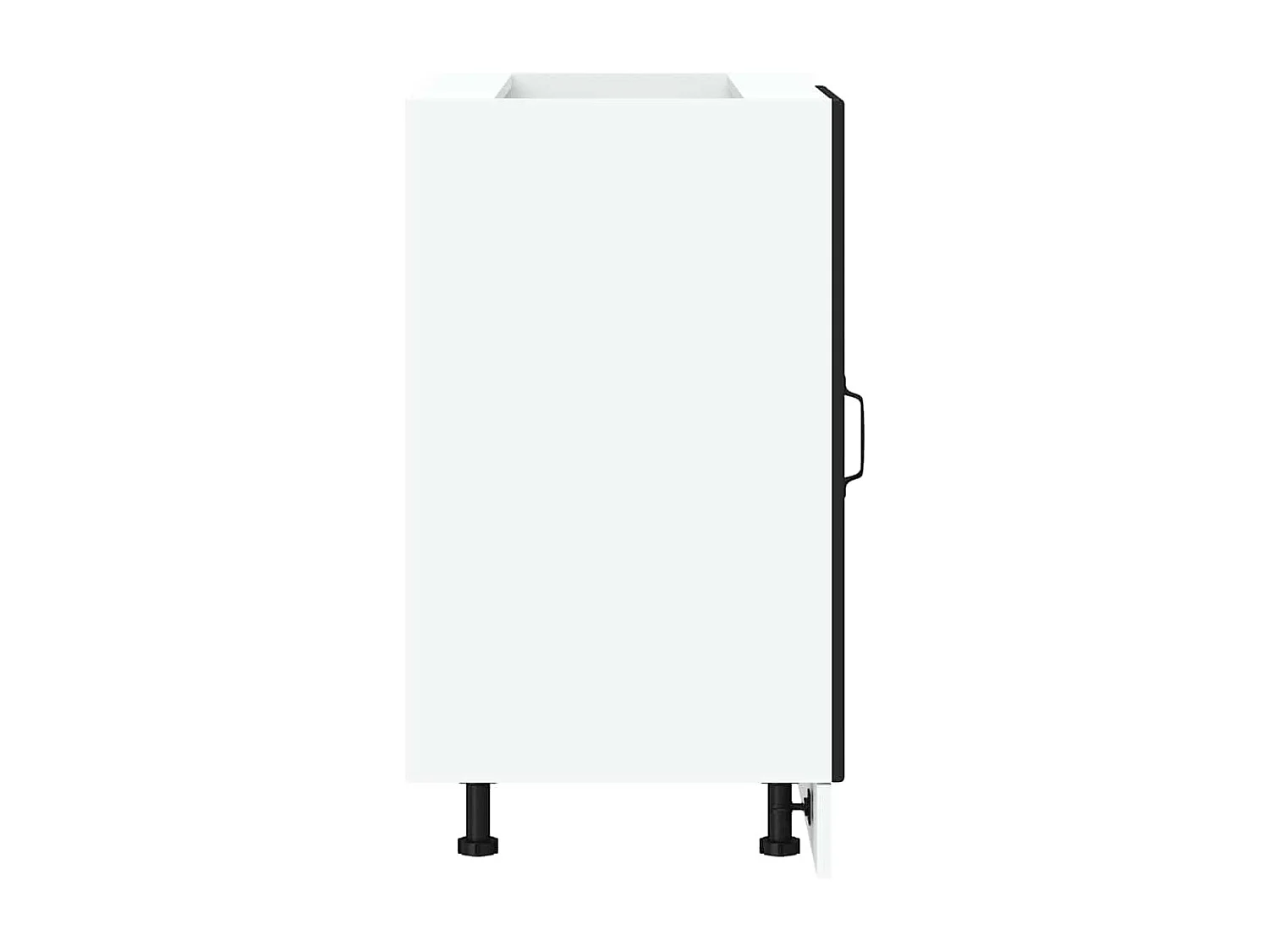 Meuble de base de lavabo Lucca noir bois d'ingénierie