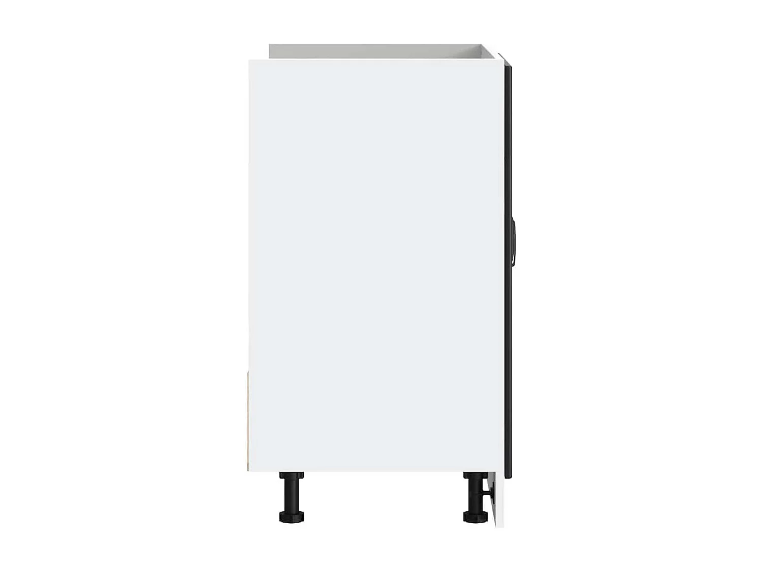 Meuble de base de lavabo Lucca noir bois d'ingénierie