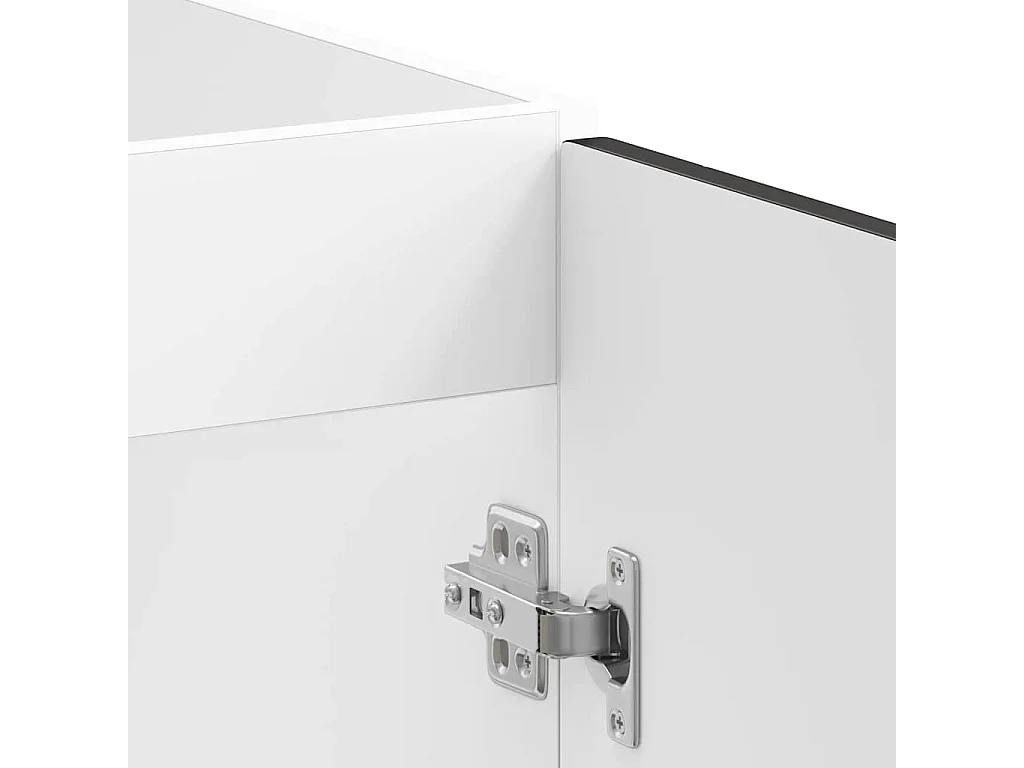 Meuble de base de lavabo Lucca noir bois d'ingénierie