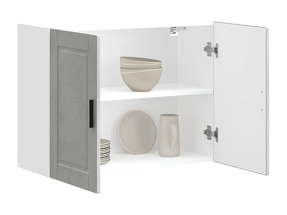 Mobile da cucina in legno ingegnerizzato grigio cemento Porto