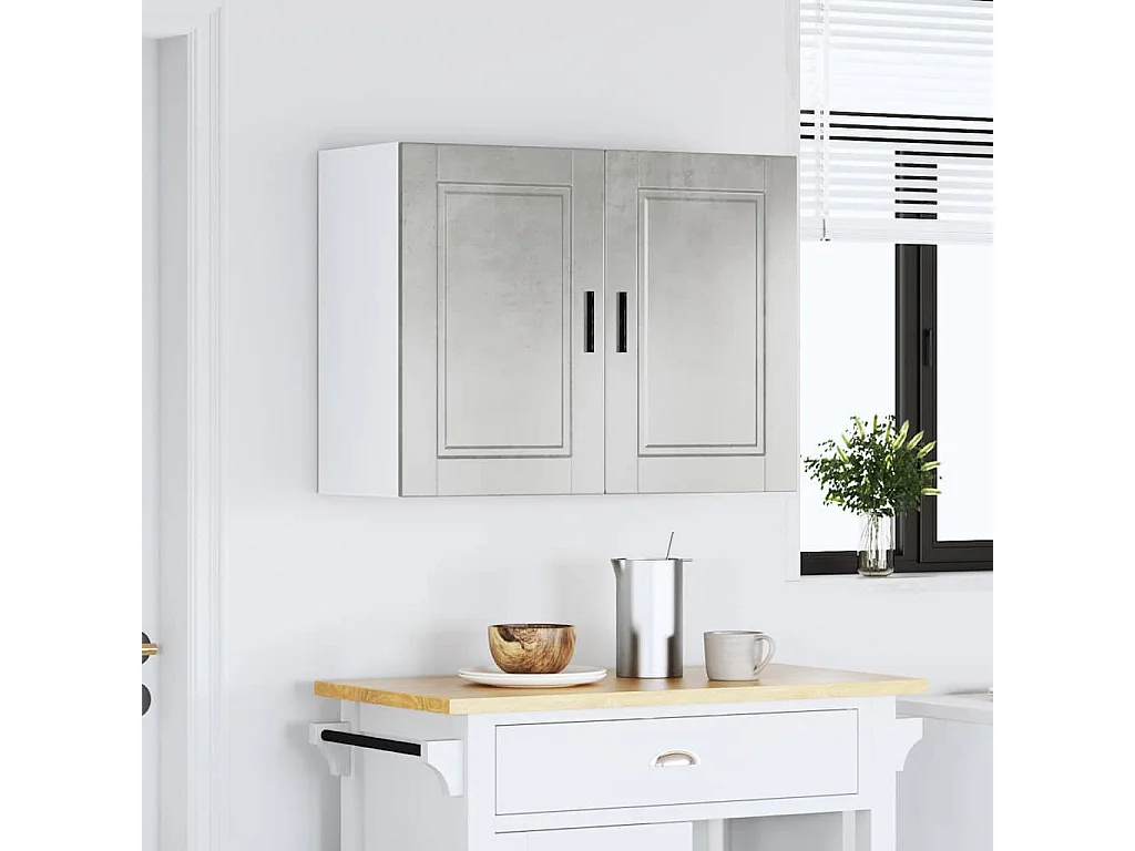 Mobile da cucina in legno ingegnerizzato grigio cemento Porto