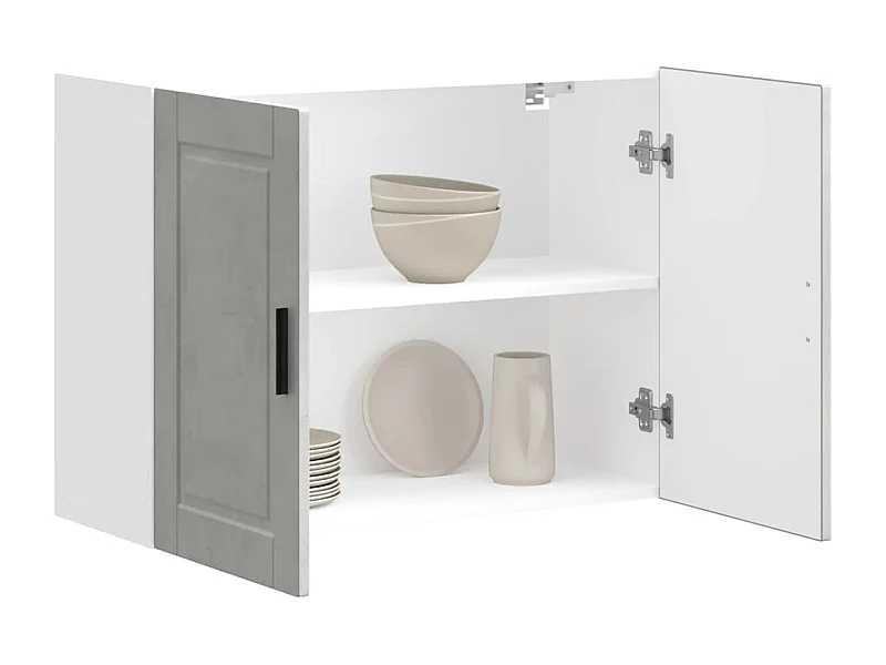 Mueble de pared para cocina de madera de ingeniería gris hormigón Porto