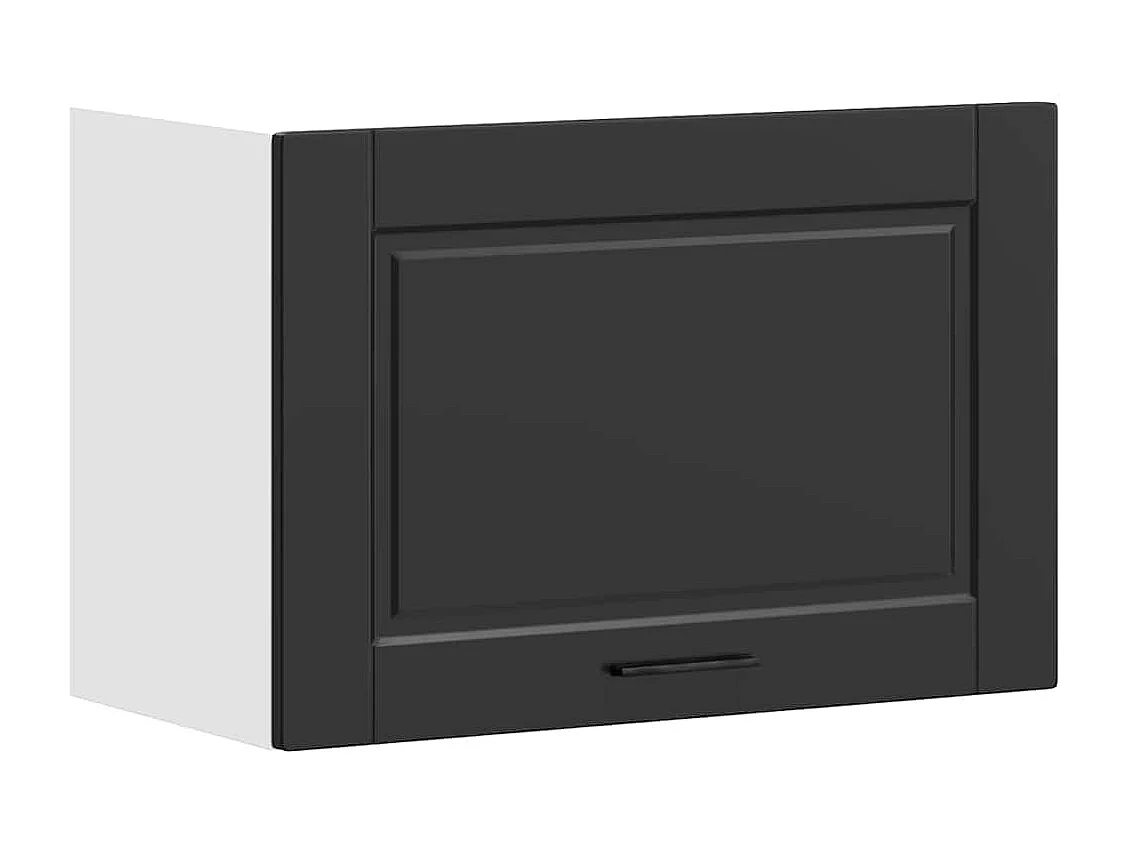 Armoire murale de cuisine Porto noir bois d'ingénierie