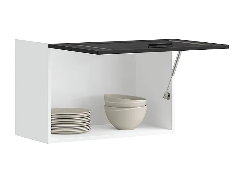 Armário de parede para cozinha em madeira de engenharia preta Porto