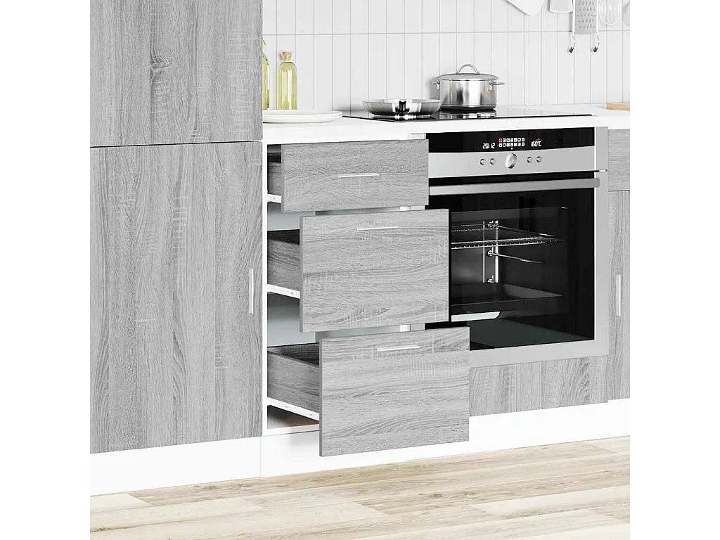 Armoire de plancher sonoma gris 40x46x81,5 cm bois d'ingénierie