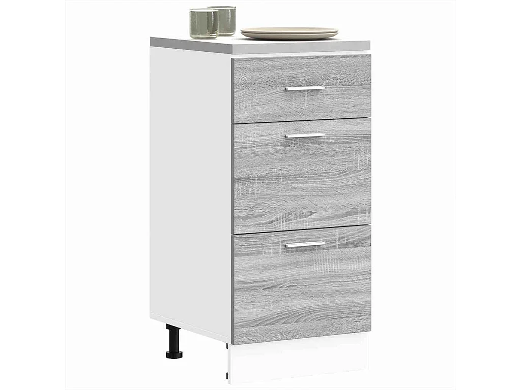 Armoire de plancher sonoma gris 40x46x81,5 cm bois d'ingénierie