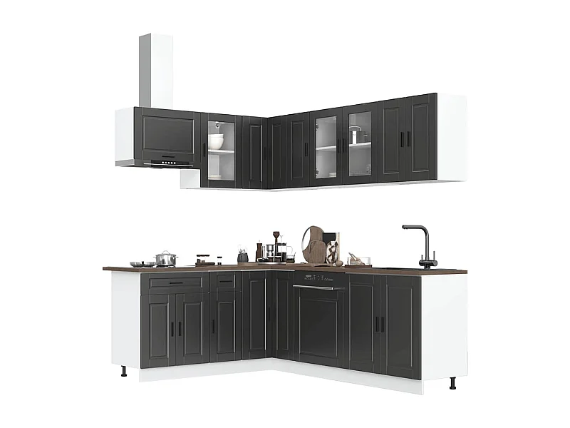 Set di mobili da cucina in legno ingegnerizzato Porto da 11 pezzi