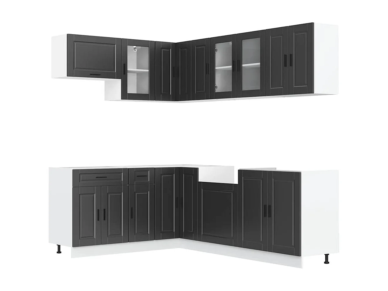 Ensemble d'armoires de cuisine 11 pcs Porto bois d'ingénierie