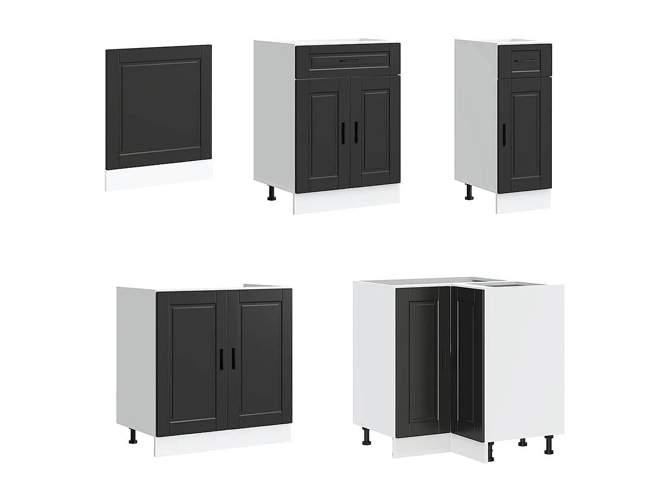 Ensemble d'armoires de cuisine 11 pcs Porto bois d'ingénierie