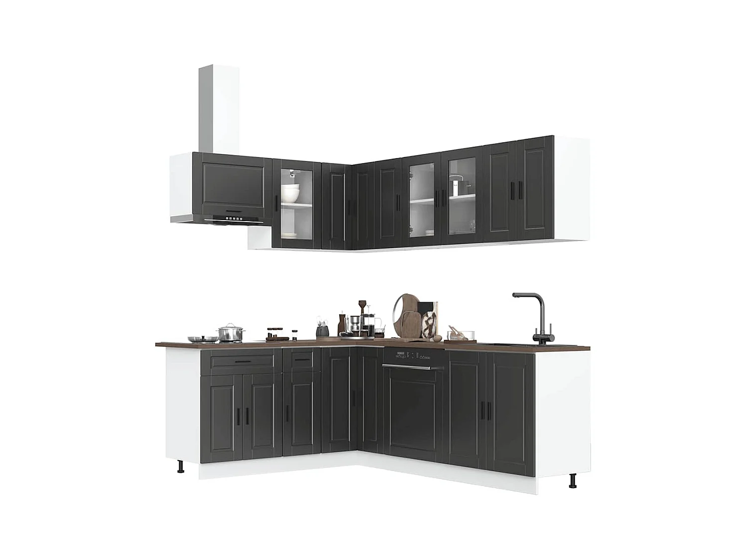 Set di mobili da cucina in legno ingegnerizzato Porto da 11 pezzi