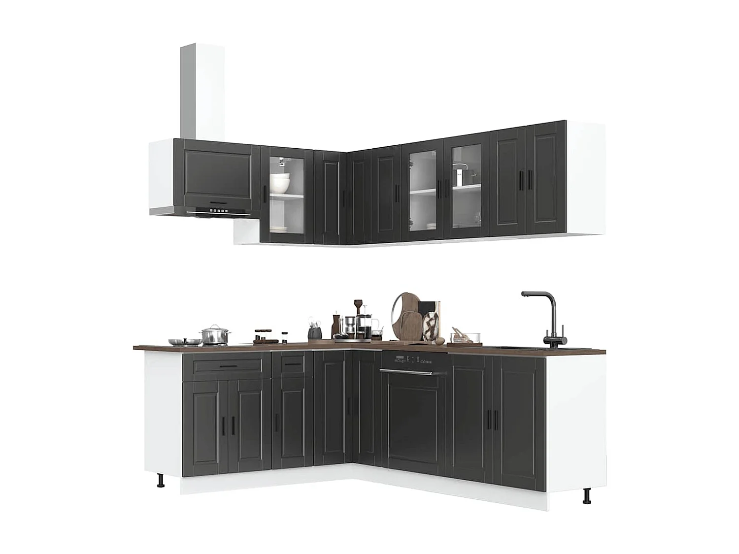 Set di mobili da cucina in legno ingegnerizzato Porto da 11 pezzi