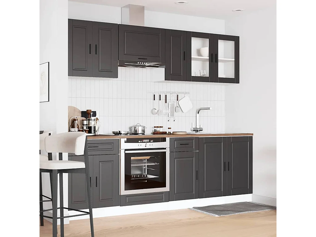 Kalmar 8-teiliges Küchenschrank-Set aus Holzwerkstoff